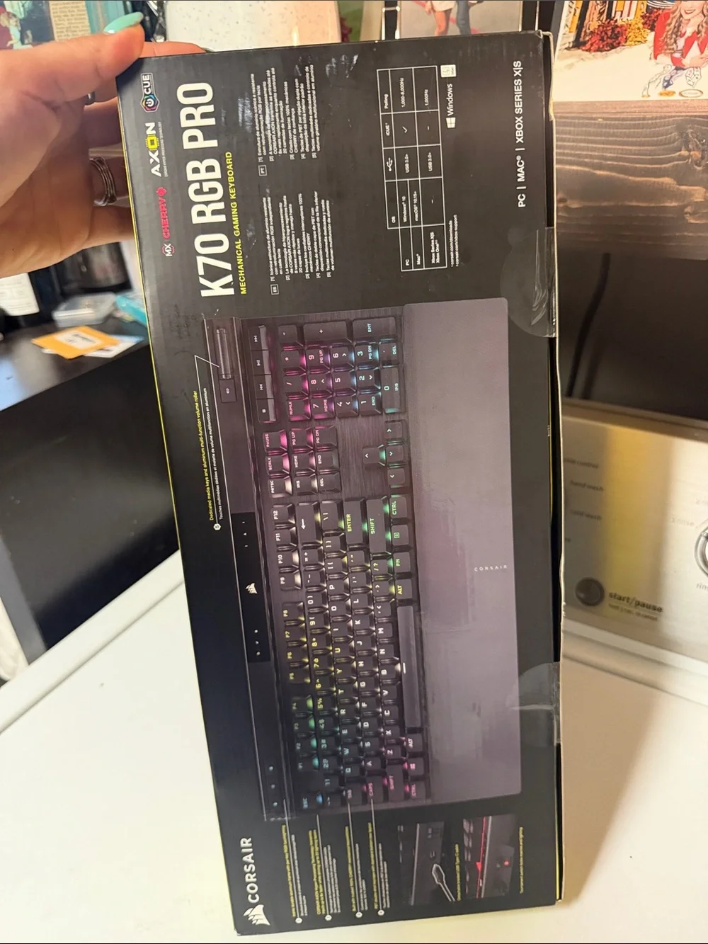 Corsair K70 RGB PRO Mechanical Keyboard — Black with Multi-color RGB